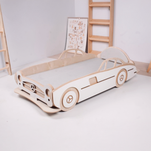mercedes bilseng (70x140) fin design barneseng i montessori stil - juniorseng. Fri frakt