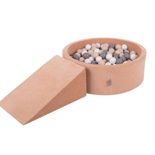 sett skummøbler 90 cm rund ballbasseng og sklie aktivitetsblokk velvet unisex fri frakt lekeplass babygym
