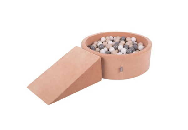 sett skummøbler 90 cm rund ballbasseng og sklie aktivitetsblokk velvet unisex fri frakt lekeplass babygym
