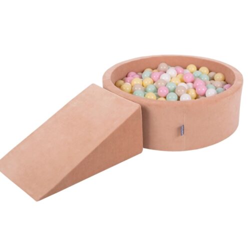 sett skummøbler 90 cm rund ballbasseng og sklie aktivitetsblokk velvet fargerik fri frakt lekeplass babygym