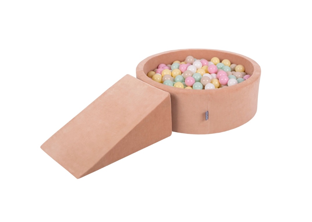 sett skummøbler 90 cm rund ballbasseng og sklie aktivitetsblokk velvet fargerik fri frakt lekeplass babygym
